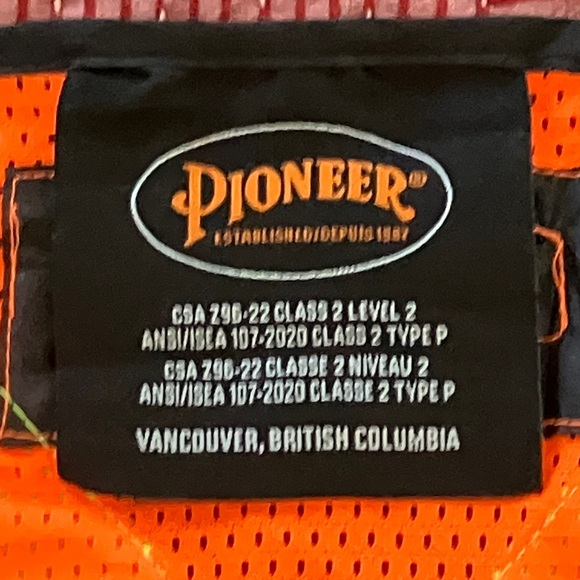 PIONEER Orange Safety Vest with Reflective Stripes - Picture 4 of 16